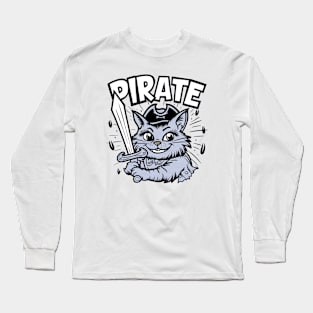 Pirate cat Long Sleeve T-Shirt